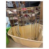 5 Brass Framed Glass Panels
