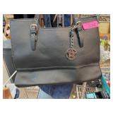 Bueno Black Faux Leather Shoulder Bag
