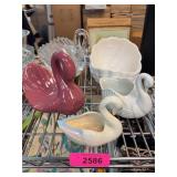 Swan-Shaped Decorative Dishes