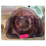 3 Pyrex Purple Glass Bakeware