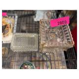 Pressed Glass Trinket and Dresser Boxes