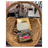 Sewing Basket With Scissors and The Vogue Sew