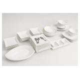 Mixed Brand White Porcelain Dinnerware Set