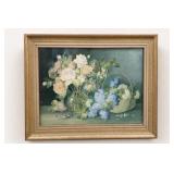 Framed Floral Still Life Print 24x20 Inch