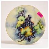 Limoges Hand Painted Grape Plate, 12"