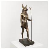 Anubis Egyptian Revival Metal Statue