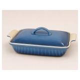 Blue Ceramic Covered Baking Dish