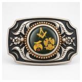 Masonic Symbol Metal Belt Buckle