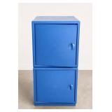 Stackable Blue Plastic Storage Cabinets