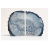 Polished Agate Geode Bookends