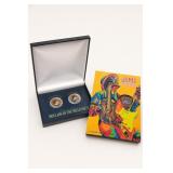 Jimi Hendrix Collectible Copper Set with $1 coins