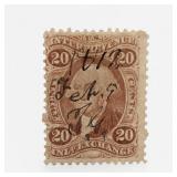 1862 US Revenue Stamp 20 Cents