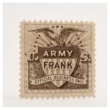 1898 U.S. Army Frank Official Business Stamp