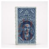 1883 US Cigarette Revenue Stamp 10c Blue