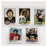 1976 Topps Football Card Lot of 5