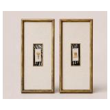 Pair Framed 3D Decorative Wall Art Pieces