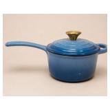 Belfer Blue Cast Iron Saucepan