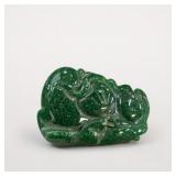 Carved Green Jade Animal Figurine