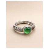 Jade Cabochon Ring, Size 6