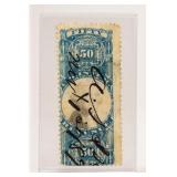 US 1871 2nd Series Revenue Stamp 50Â¢