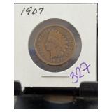 1907 Indian Head Cent, Bronze