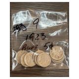 1923 Buffalo Nickels Lot of 9