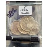 1926 Buffalo Nickels, Lot of 5