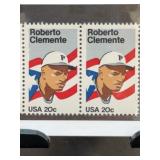 1984 Roberto Clemente 20c Stamp Pair