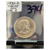 1980-D Susan B. Anthony Dollar UNC