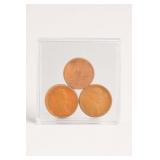 1914 Lincoln Wheat Cents, Three Coins
