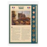 First Euro Coins of France Set with Historic
