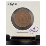 1902 Indian Head Cent, One Cent Coin