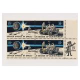 1971 US 8Â¢ Space Achievement Zip Block Stamps