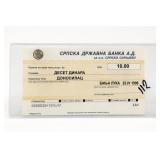 Yugoslav Bank Check, Croatian 25 Kuna Note