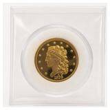 1838-C $5 Tribute Proof 24kt Gold Plated Coin