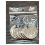 6 Eisenhower Dollar Coins