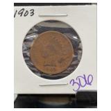 1903 Indian Head One Cent Coin