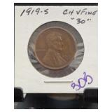 1919-S Lincoln Wheat Cent Coin