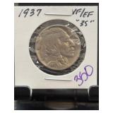 1937 Buffalo Nickel VF/EF 35ï¿½