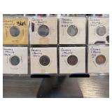 8 German 1 Pfennig Coins, 1940"1948