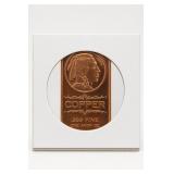 1 oz .999 Fine Copper Indian Bar