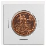 1 oz .999 Fine Copper Standing Liberty Round