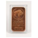 One AVDP Oz .999 Fine Copper Bar