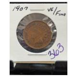 1907 Indian Head Cent VG/Fine