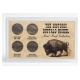 Buffalo Nickel Mint Mark Collection Set