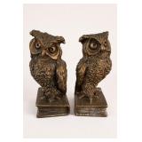 Bronze-Toned Owl Bookends
