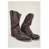 Tony Lama Brown Leather Western Boots 10D