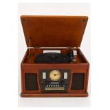 Vintage-Style Wooden Turntable Stereo