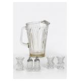 Glass Pitcher and Crystal Tableware Set