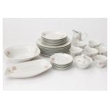 Iroquois Ben Seibel Pink Rose Dinnerware Set